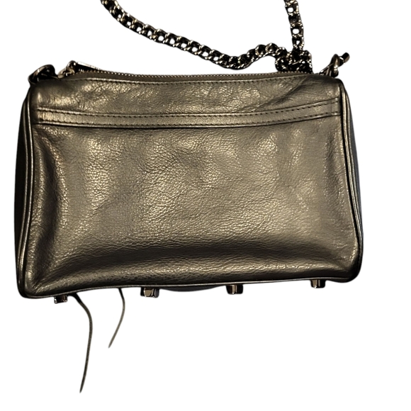 Rebecca Minkoff M.A.C. Black Leather Crossbody Bag Purse With Black Accents - Picture 2 of 16